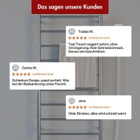 SALE Handtuchwärmer elektrisch PLUG-AND-HEAT mit runden Rohren Chrom 50 x 80 cm