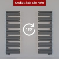 SALE Handtuchheizkörper ALRONA Anthrazit Seitlich offen rechts oder links 60 cm 140 cm