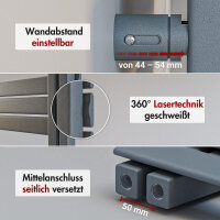 SALE Handtuchheizkörper Premium ALRONA Seitlich offen Anthrazit 50 cm 140 cm