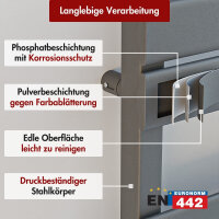 Handtuchheizkörper elektrisch PANDEMA Anthrazit inkl. Heizstab 50 cm 140 cm