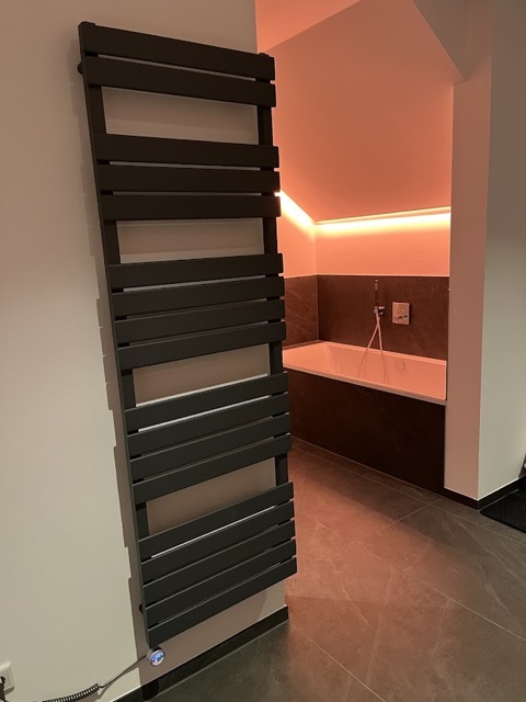 Installierter Designheizkörper – Kundenprojekt