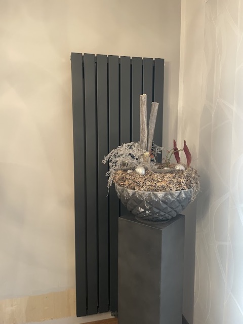Installierter Designheizkörper – Kundenprojekt